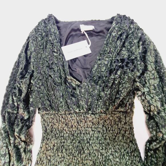 Lovers and Friends Edith Mini Dress in Moss Green XS - Picture 5 of 11